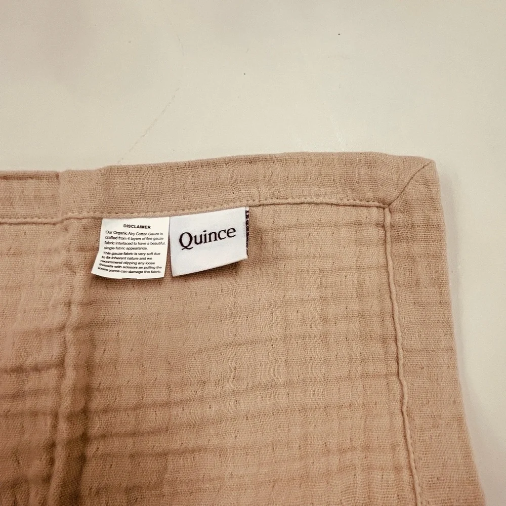 QUINCE Set Of 4 Organic Airy Gauze Napkins Sand 6946